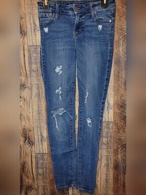 Old Navy Skinny Distressed Jeans - Dark Blue